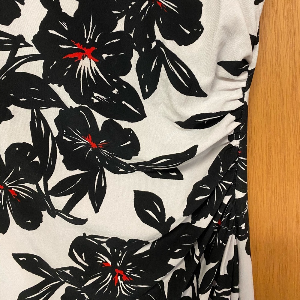 Black and Red flowered dress